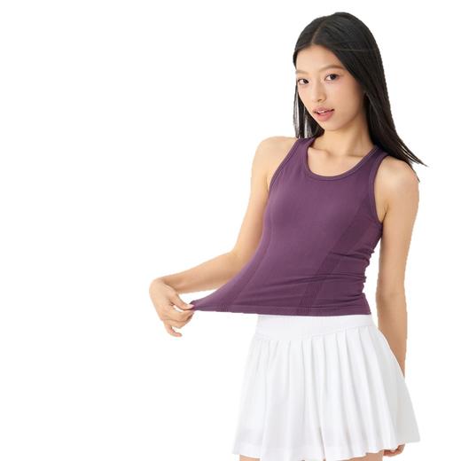 【路路精选】夏季吸湿排汗透气宽松瑜伽服女上衣跑步运动轻薄减震无袖运动背心 商品图4