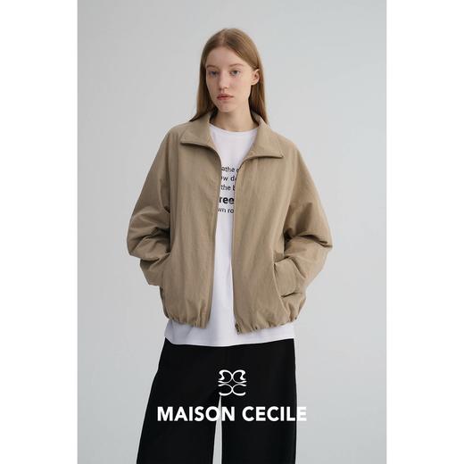 MAISON CECILE 两色|亚麻高支棉透气肌理感内里格子撞色廓形外套 商品图2