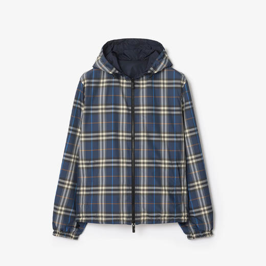 BURBERRY 巴宝莉 男士双面两穿格纹连帽外套 格子 8118823 C4060 商品图0