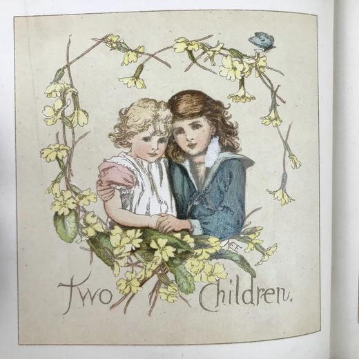 1884年 韦瑟利《两个孩子》 爱德华兹精美彩色插图 布脊精装36开 商品图3