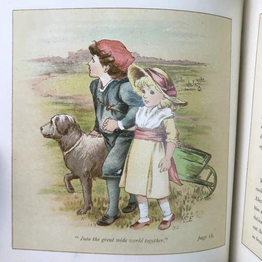 1884年 韦瑟利《两个孩子》 爱德华兹精美彩色插图 布脊精装36开 商品图7
