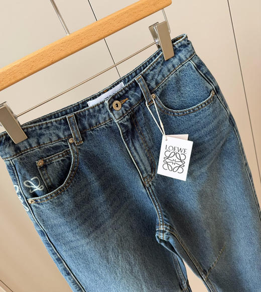 杨幂同款爆款LOEWE弯刀牛仔裤 商品图7