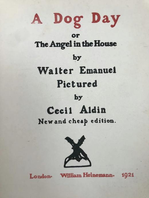 1921年 伊曼纽尔《小狗的一天》 塞西尔·奥尔丁精美插图 布脊精装36开 商品图2