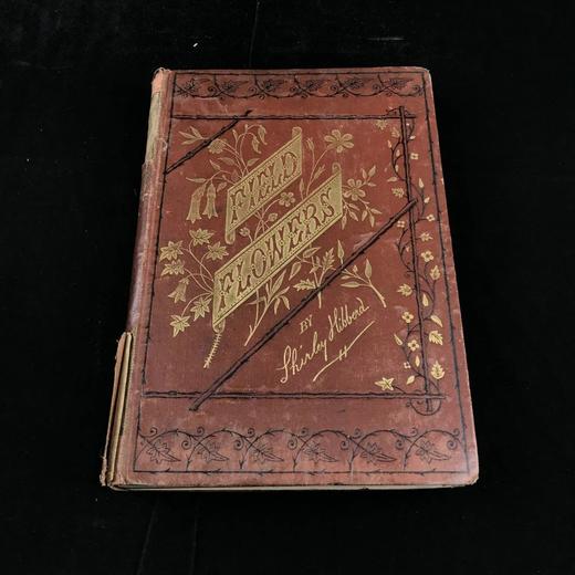 1870年 田野花卉手册 8幅彩色90幅黑白木版画 漆布精装36开 商品图1