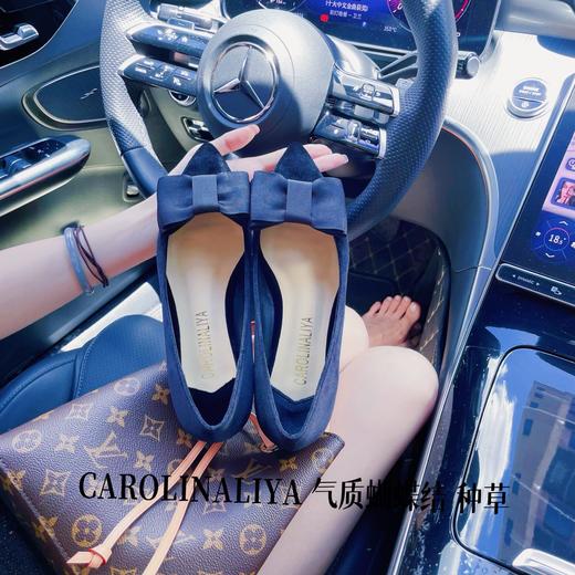 点此购买 CAROLINALIYA女士尖头蝴蝶结气质单鞋 dx 340748 商品图8