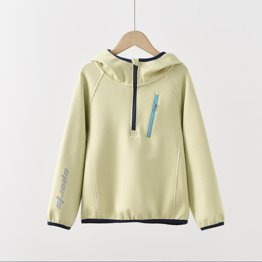 Rarmoell拉慕儿26年春款连帽上衣甜酷帅气男女童半拉链连帽套头衫防风拼色创意设计 商品图6