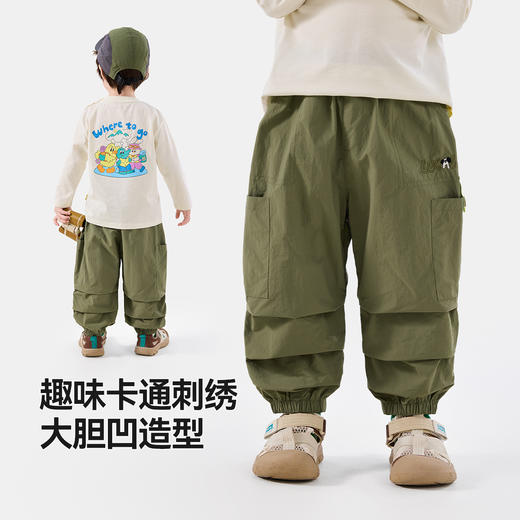 嘟嘟家宝宝工装裤春秋儿童裤子秋季休闲裤户外男童长裤梭织裤洋气F5AKZ173 商品图2