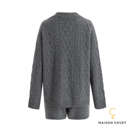 MAISON COVET 纯山羊绒圆领上衣/中裤套装 商品图1
