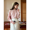 （小眠专属）SimpleRetro蔷薇梦境·法式天丝亚麻立领粉色衬衫 商品缩略图3