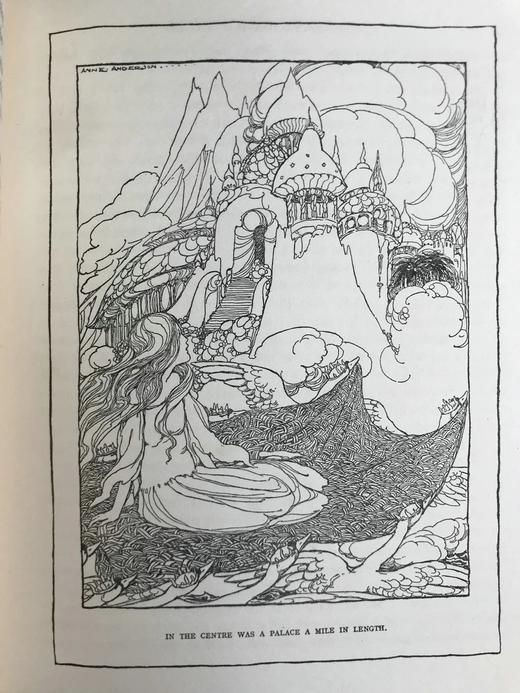 约1920年代 安徒生童话 安妮·安德森8幅彩色手工贴图与大量黑白插图 布面精装16开 商品图13