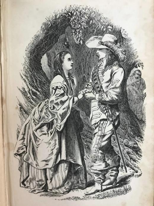 约19世纪后期 司各特诗集 配骑士群像版画插图 漆布精装64开 商品图11