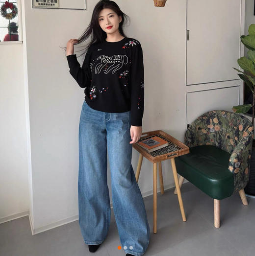 原单正品播家牛仔裤直筒裤 商品图1