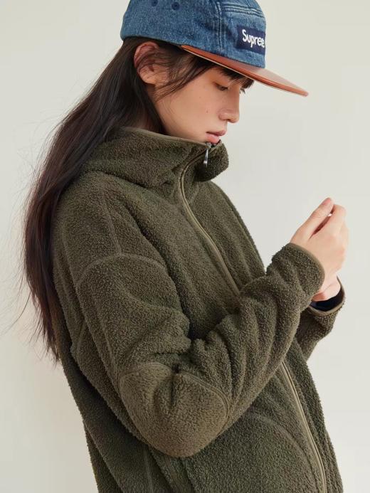 步履不停/6A23178C/两穿毛巾绒/摇粒绒双面长袖保暖连帽外套 商品图0