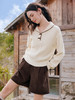 【百图lulu定制】【牛角扣针织衫】百图 撞色锁边   翻领牛角扣毛衣 商品缩略图5