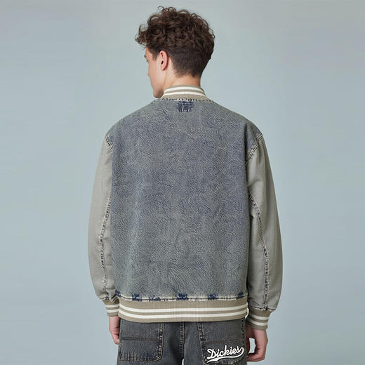 Dickies字母印花牛仔棒球服男女同款美式复古学院风宽松夹克外套DK0A87RV 商品图7