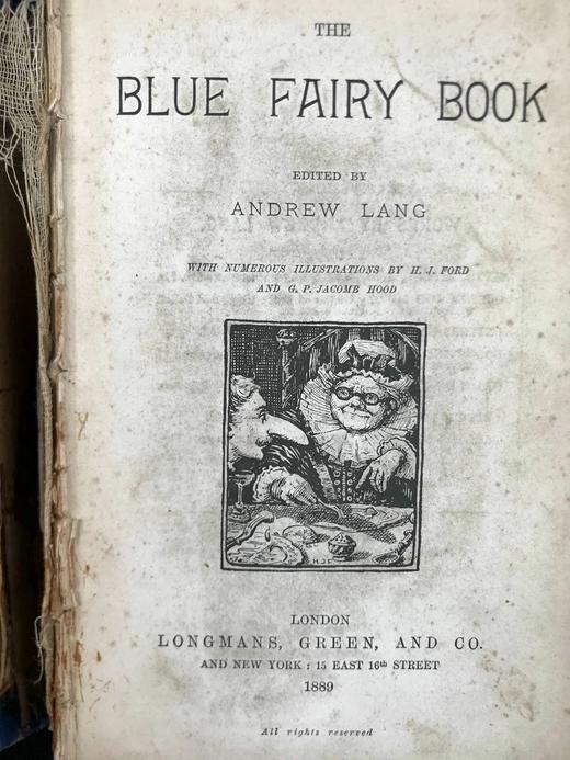 1889年 安德鲁·朗格《蓝色童话书》 数十幅精美插图 漆布精装32开 商品图2