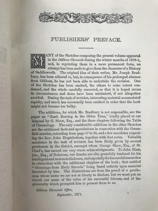 约1871年 约瑟夫·布拉德伯里《萨德尔沃思随笔》 4幅手绘速写插图 漆布精装32开 商品图3