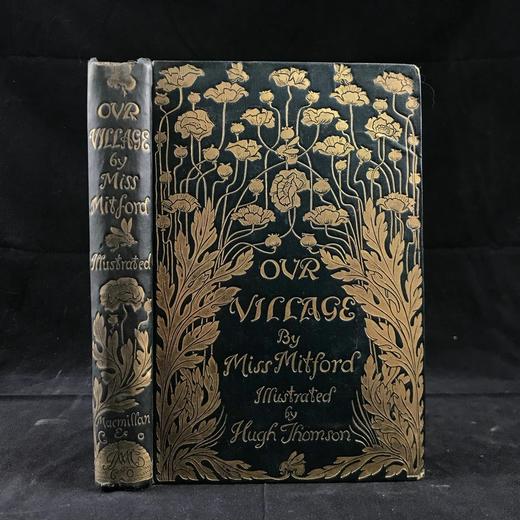 1893年 玛丽·米特福德《我们的村庄》 休·汤姆森100幅插图 漆布精装32开 商品图0