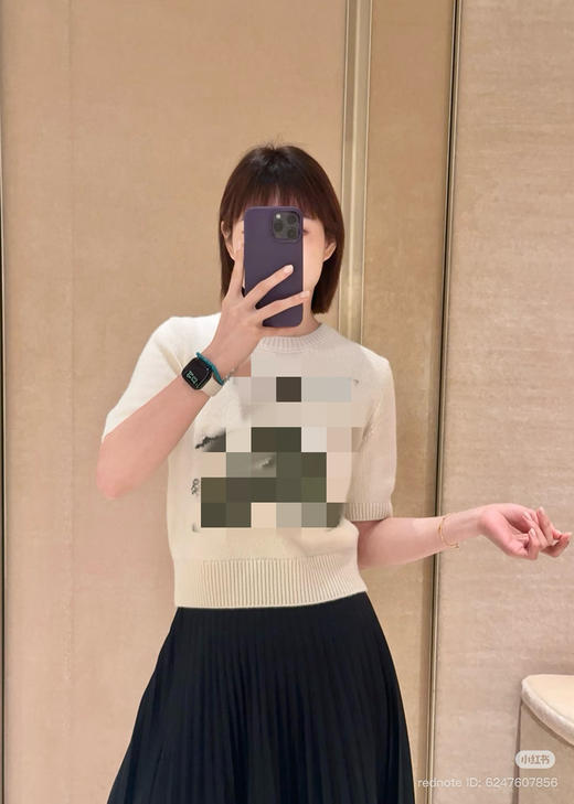 初九上新 马年穿战马 26ssBBR战马徽标 羊绒短袖套头衫 我穿XL 商品图5