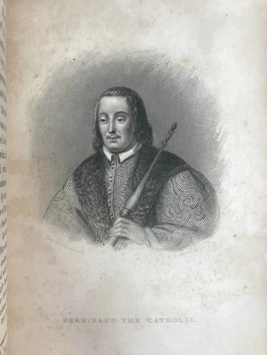 1842年 普雷斯科特《斐迪南与伊莎贝拉统治史》（全3卷） 配版画肖像插图 真皮精装18开 商品图7