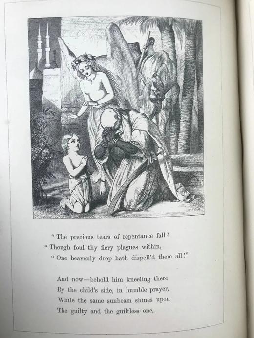1868年 托马斯·摩尔《拉拉·露哈》 约翰·坦尼尔69幅插图 漆布精装18开 商品图6