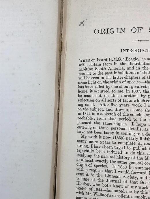 1892年 达尔文《物种起源》 漆布精装32开 商品图8