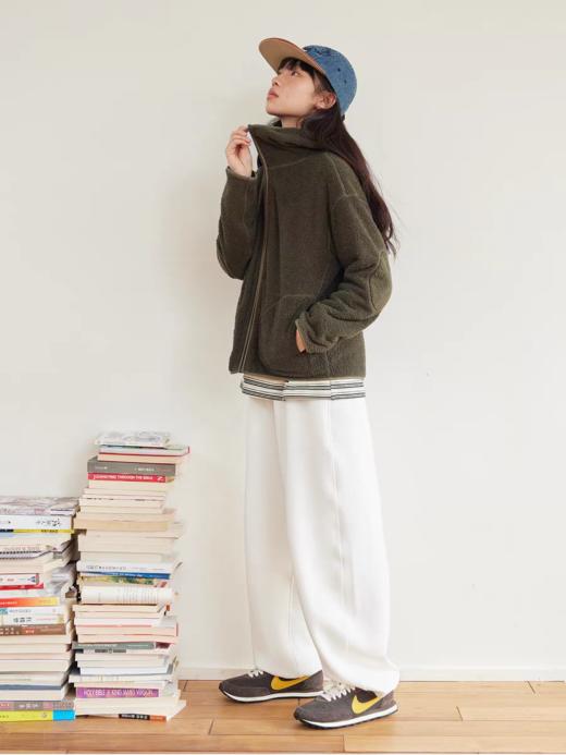 步履不停/6A23178C/两穿毛巾绒/摇粒绒双面长袖保暖连帽外套 商品图2