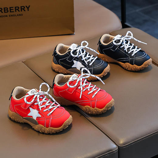 【舒服到不想脱‼️79.9/2双】儿童板鞋德训鞋2026春季新款女童星星鞋时尚百搭男童休闲鞋防滑运动鞋子聚 商品图2