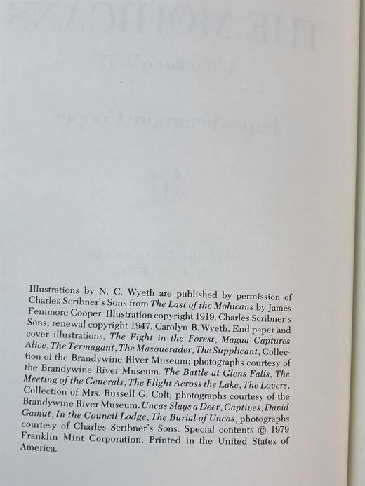 限量版！詹姆斯・费尼莫尔・库珀《最后的莫希干人》 配插图 富兰克林图书馆豪华皮装本 商品图3