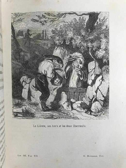 【法语】1846年 弗洛里安寓言 20幅趣味版画插图 漆布精装32开 商品图6