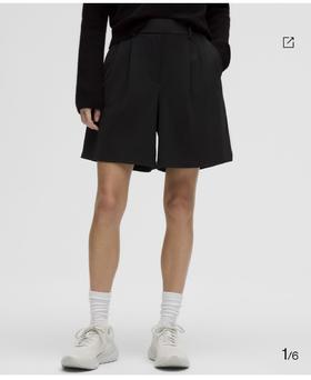 LULU 春夏女士褶皱西裤款高腰中裤短裤五分裤 Z-15829