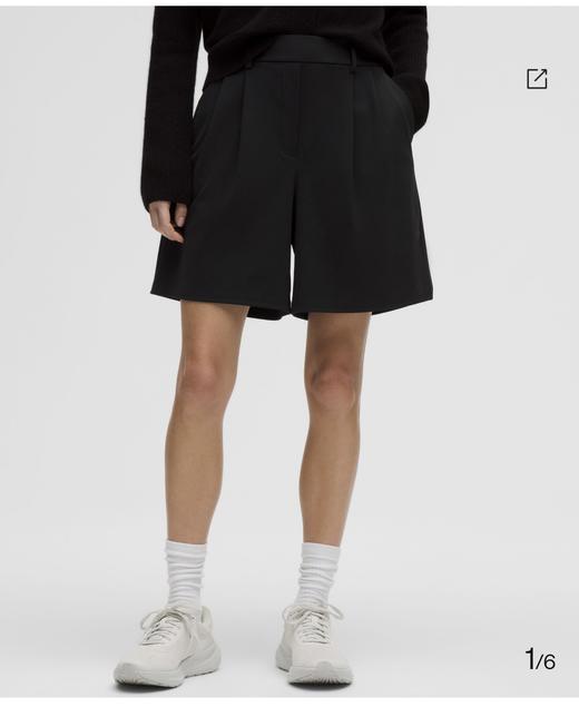 LULU 春夏女士褶皱西裤款高腰中裤短裤五分裤 Z-15829 商品图0