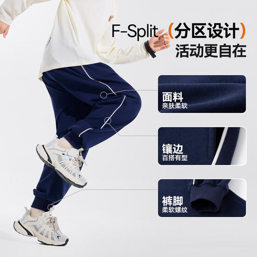 Bluem中大童裤子休闲男童运动裤宽松时髦儿童长裤春秋款男孩裤装Z6AKZ198 商品图2