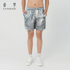 颠覆丹宁』桑罗复古牛仔印花短裤桑蚕丝男女同穿2026新款 商品缩略图1
