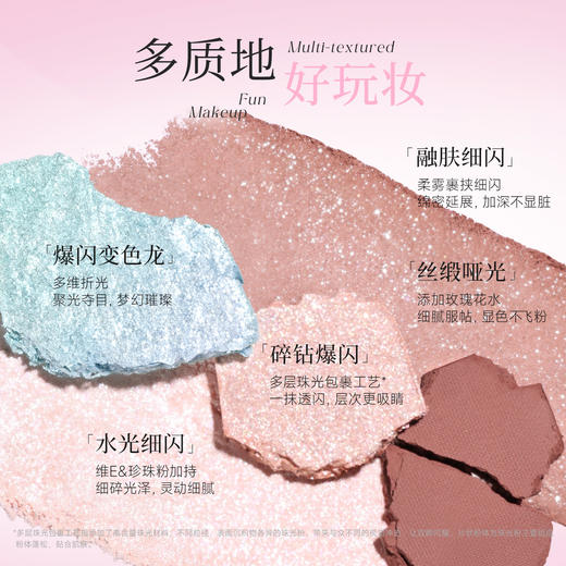 【新色上线】菲鹿儿缎光八色粉盘眼影高光腮红一体盘大地色哑光珠光细闪粉亮片初学者 商品图1