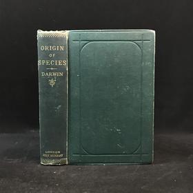 1892年 达尔文《物种起源》 漆布精装32开