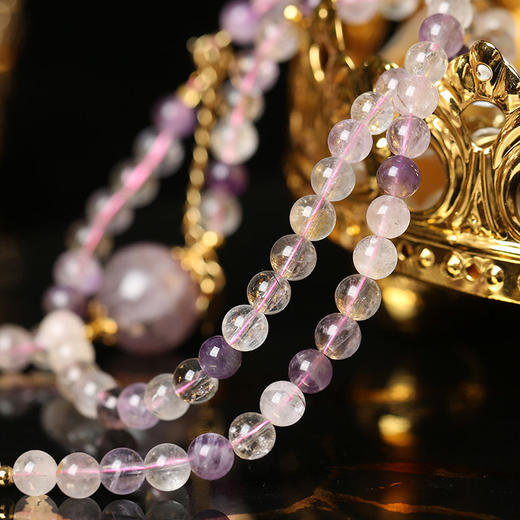 【祈愿吉品】超七锁骨链项链白水晶手串男女款超七吊坠白水晶珠 商品图1