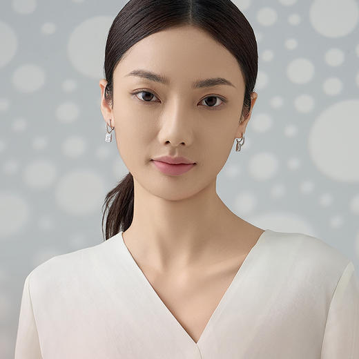 方糖双环耳环-银BRS-193 商品图2