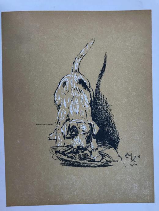 1921年 伊曼纽尔《小狗的一天》 塞西尔·奥尔丁精美插图 布脊精装36开 商品图10