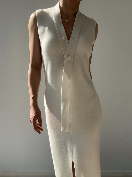 FREY｜KT073 PORTO knit dress [ 白 ] 商品图1