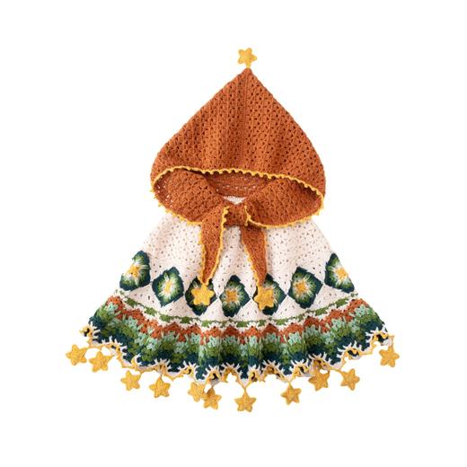 苏苏姐家星光森林连帽斗篷手工diy编织钩针驼颜毛线团材料包 商品图4