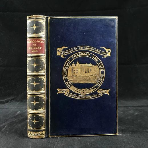 约19世纪后期 英国名人的学生时代 16幅插图 全真皮精装64开 商品图0