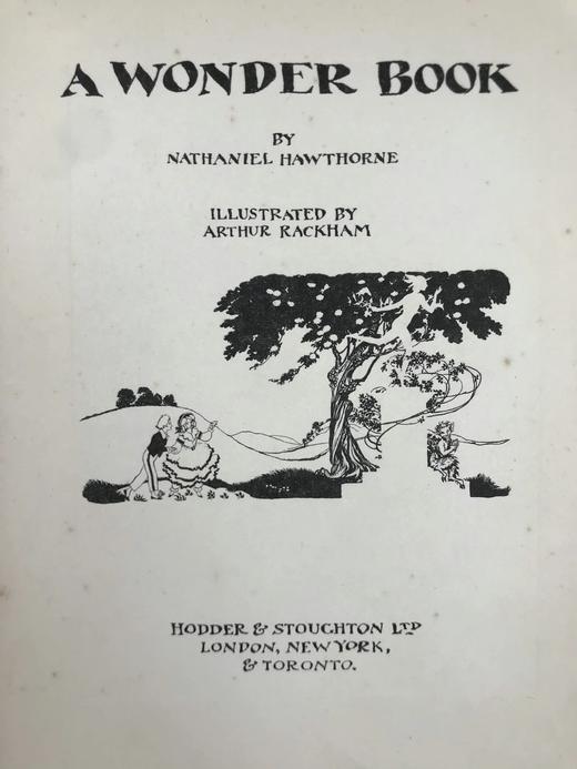 约20世纪早期 霍桑《神奇故事集》 鬼才拉克姆24幅手工贴图 漆布精装16开 商品图2