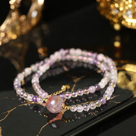 【祈愿吉品】超七锁骨链项链白水晶手串男女款超七吊坠白水晶珠