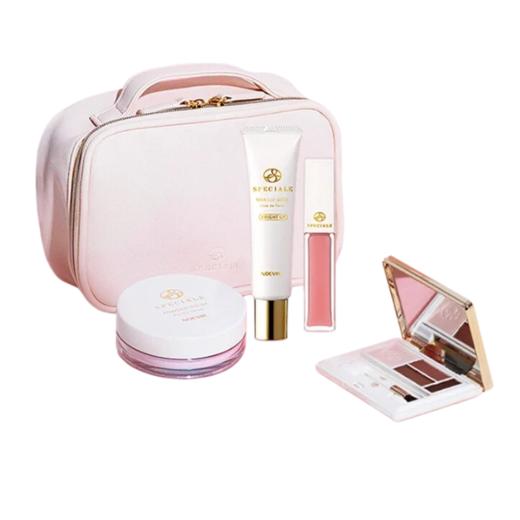 【效期29年】精纯玫瑰限定礼盒 精纯玫瑰彩妆大全套 NOEVIR 诺薇雅 保税仓发货(多用包+隔离20g+蜜粉6g+多功能盘5.7g+唇蜜油5.9g) 商品图1