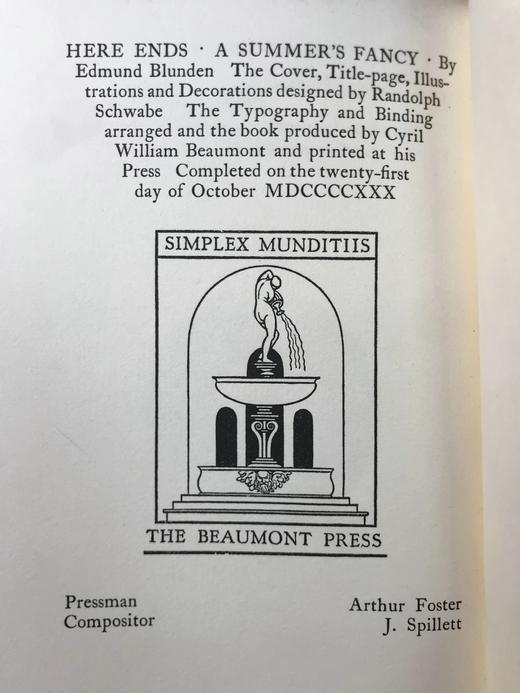 限量签名本！1930年 布伦登《夏日遐想》 施瓦贝4幅插图 布脊精装18开 商品图10