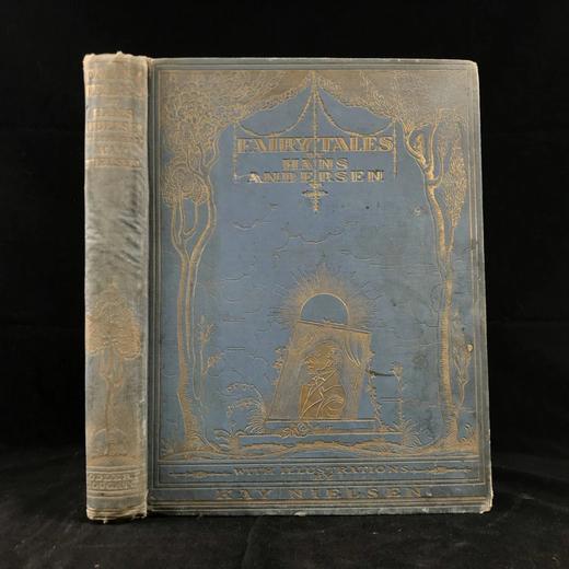 约1920年代 安徒生童话 丹麦怪杰凯·尼尔森12幅彩色手工贴图 精装大16开 商品图0