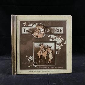 1884年 韦瑟利《两个孩子》 爱德华兹精美彩色插图 布脊精装36开
