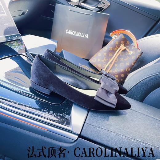 点此购买 CAROLINALIYA女士尖头蝴蝶结气质单鞋 dx 340748 商品图7