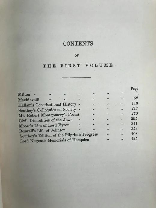 1848年 麦考莱勋爵《评论与历史随笔集》（全3卷） 全真皮精装大32开 商品图4
